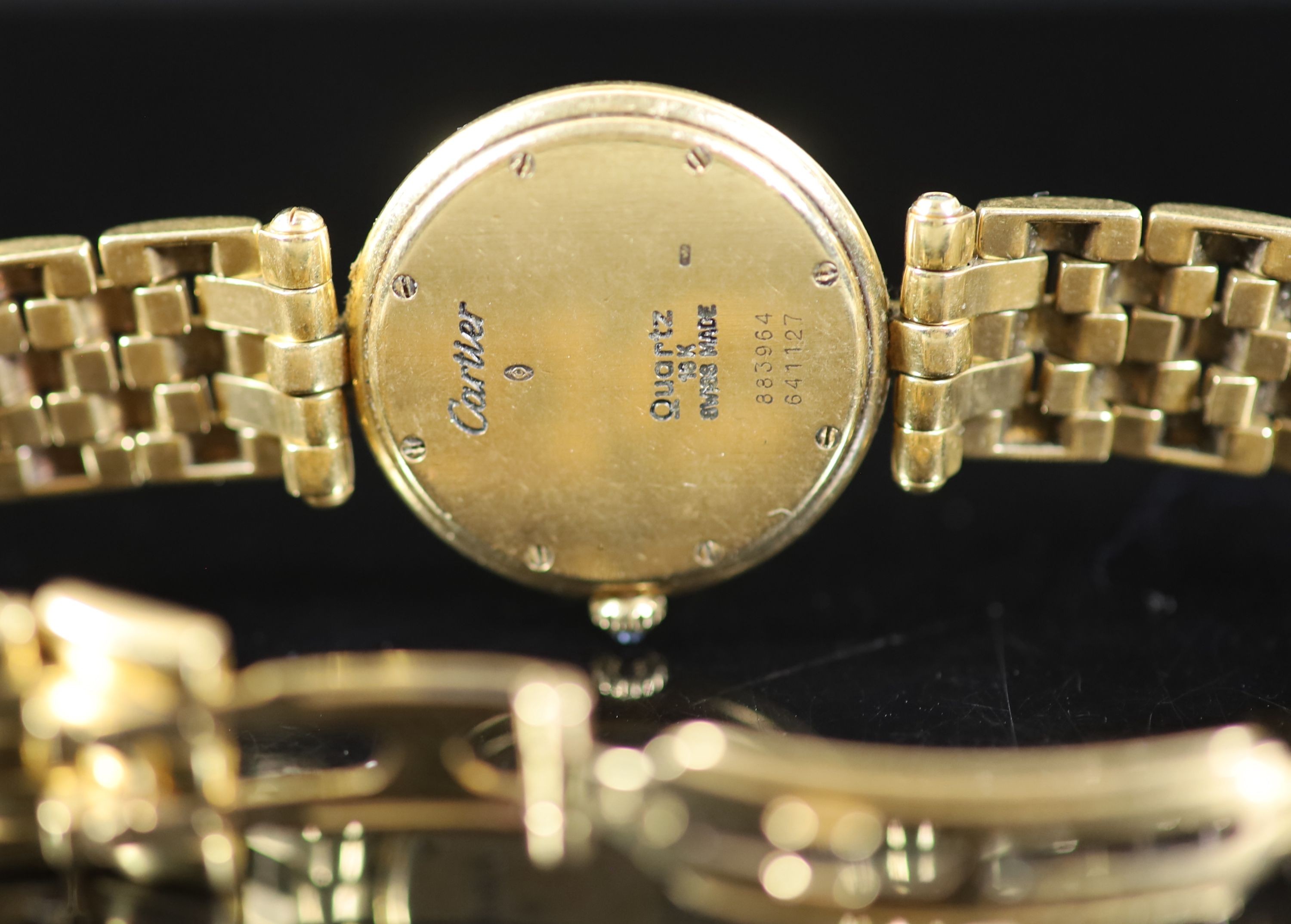 An 18ct gold Cartier Panthere Vendome quartz wrist watch